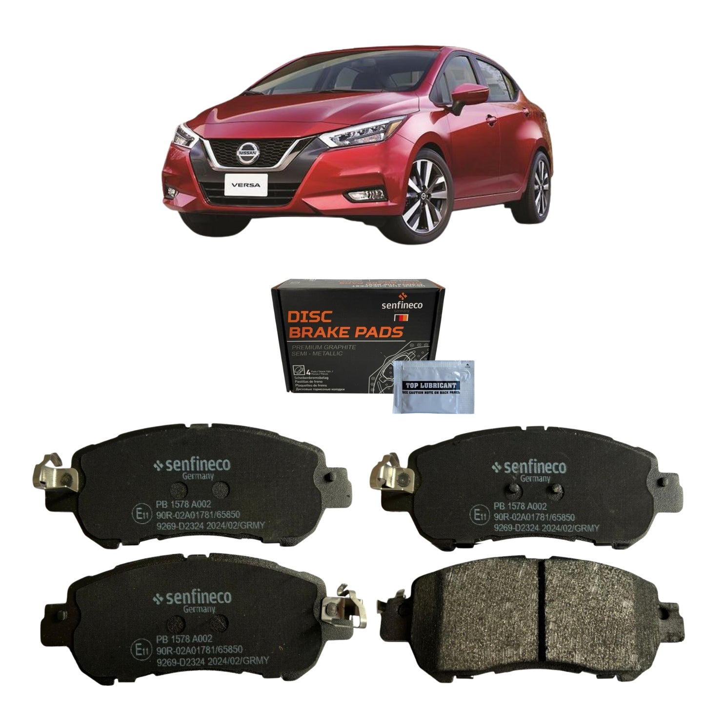 Pastillas de Freno Delanteras Nissan Versa 1.6 2019-2023 Senfineco (ITAL 1407)