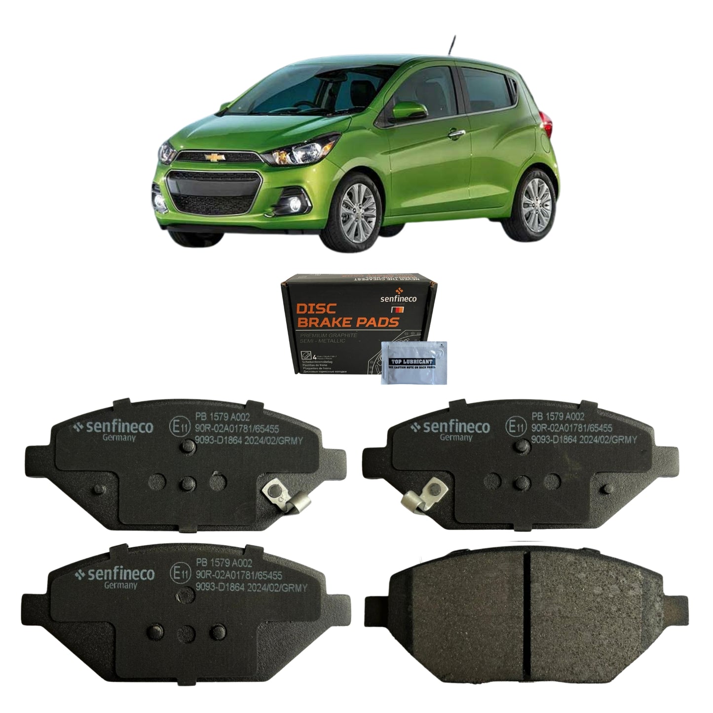 Pastillas de Freno Delanteras Chevrolet Spark 1.4 2015-2022 Senfineco (ITAL 1536)