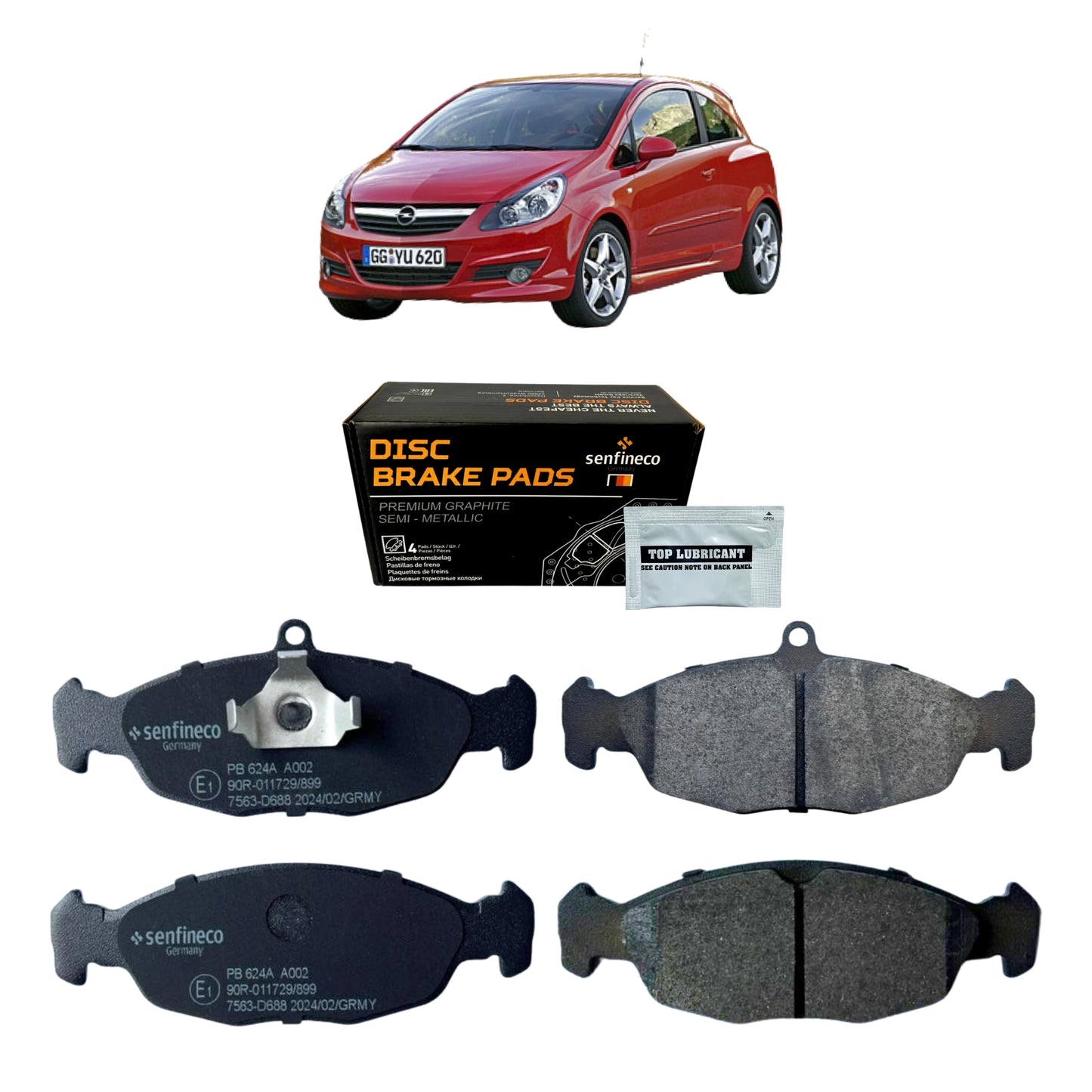 Pastillas de Freno Delanteras Chevrolet Corsa 1.4/1.6 1996-2011 Senfineco (ITAL 292)