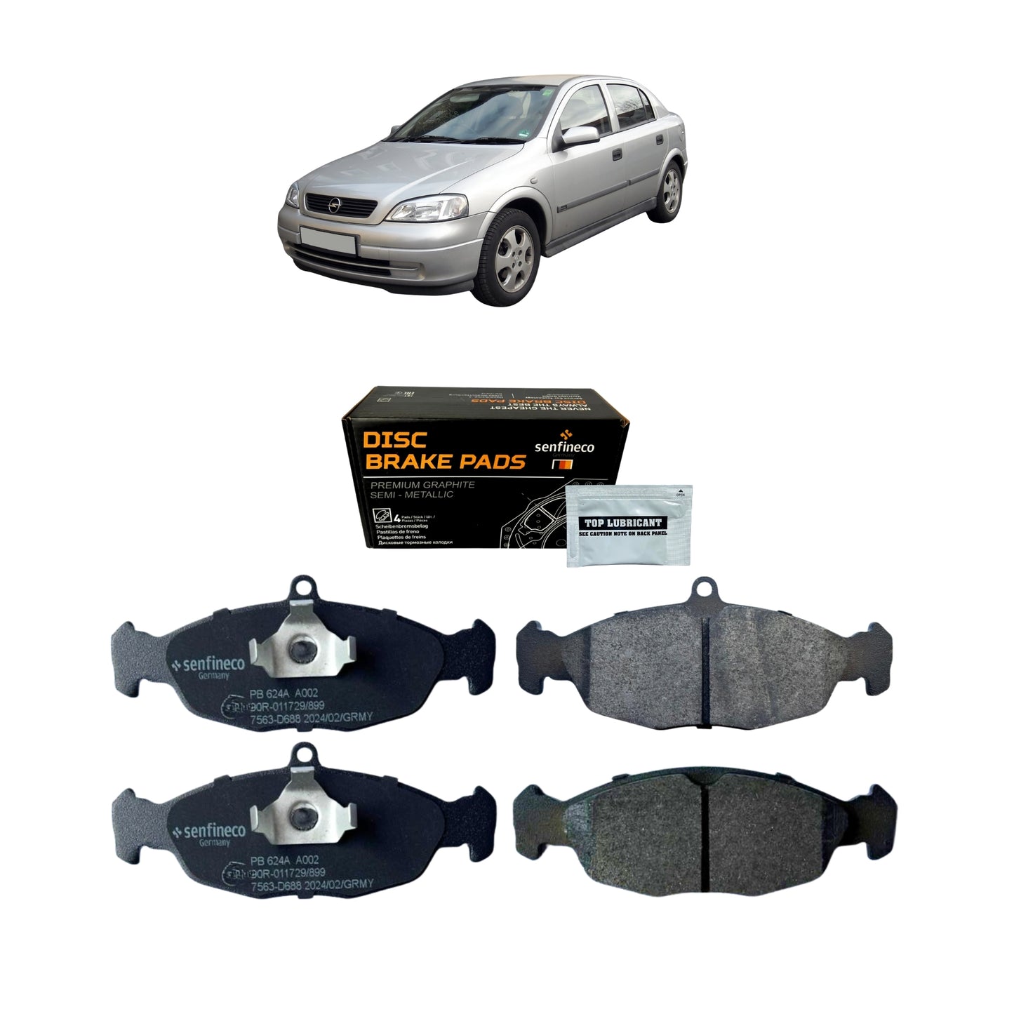 Pastillas De Freno Delanteras Opel Astra 1.4 1992-2002 Senfineco (ITAL 292)