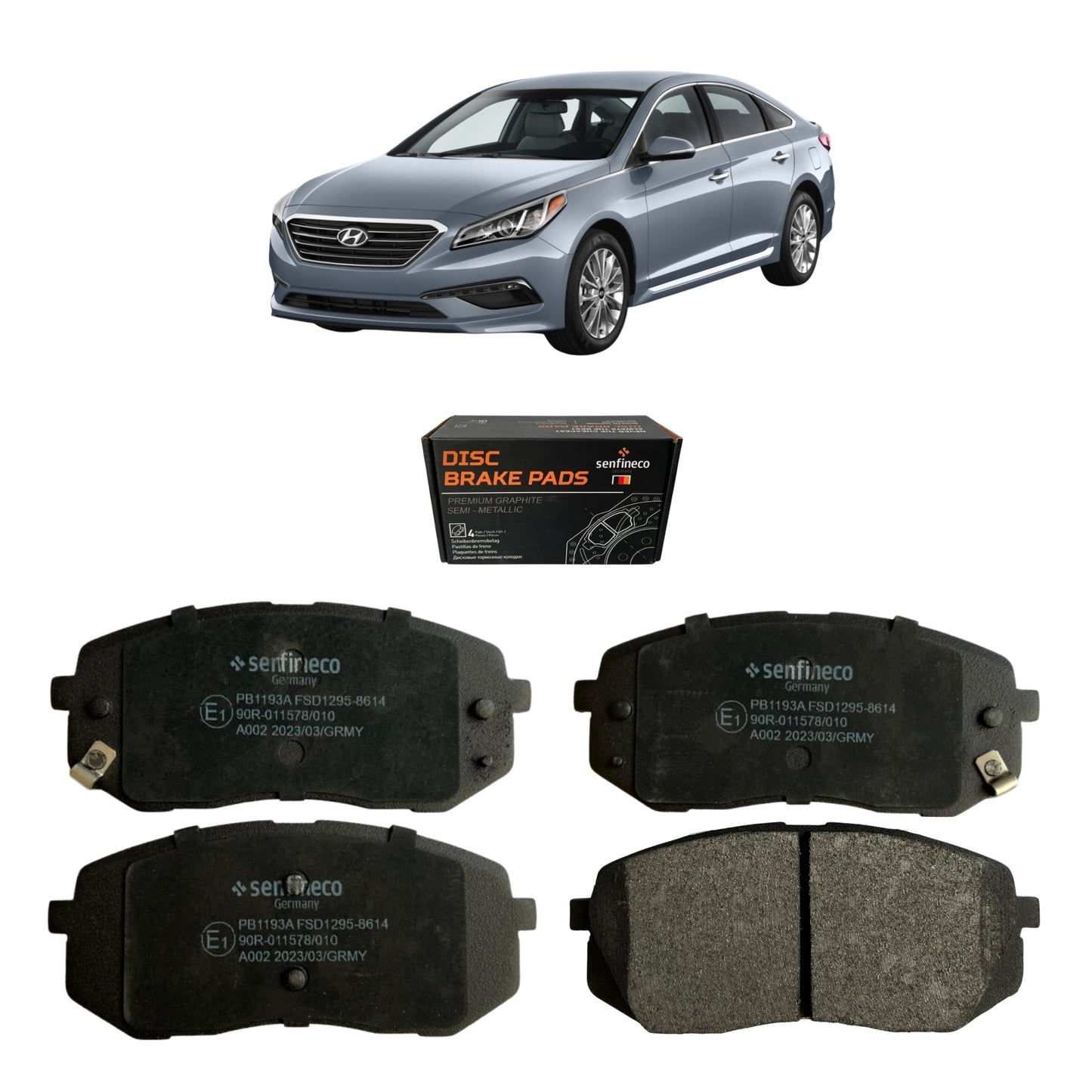 Pastillas de Freno Delanteras Hyundai Sonata 2.0 2015-2017 Senfineco (ITAL 939)