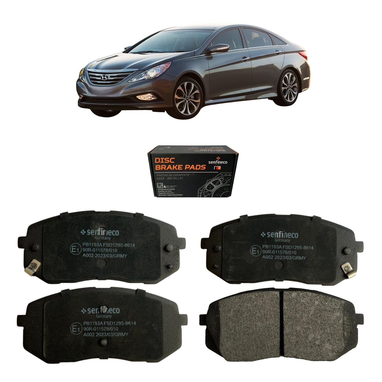 Pastillas de Freno Delanteras Hyundai Sonata 2.4 2010-2014 Senfineco (ITAL 939)