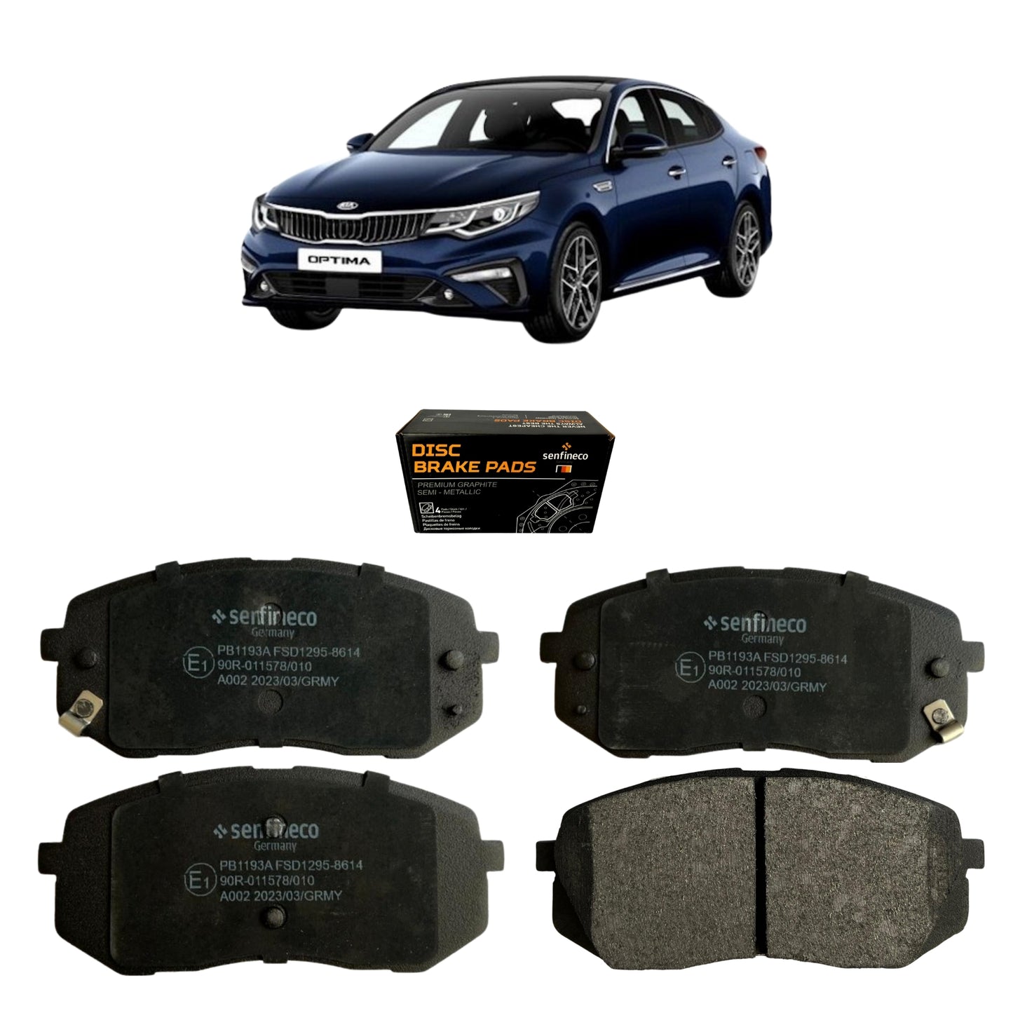 Pastillas de Freno Delanteras Kia Optima 2.0 2011-2020 Senfineco (ITAL 939)