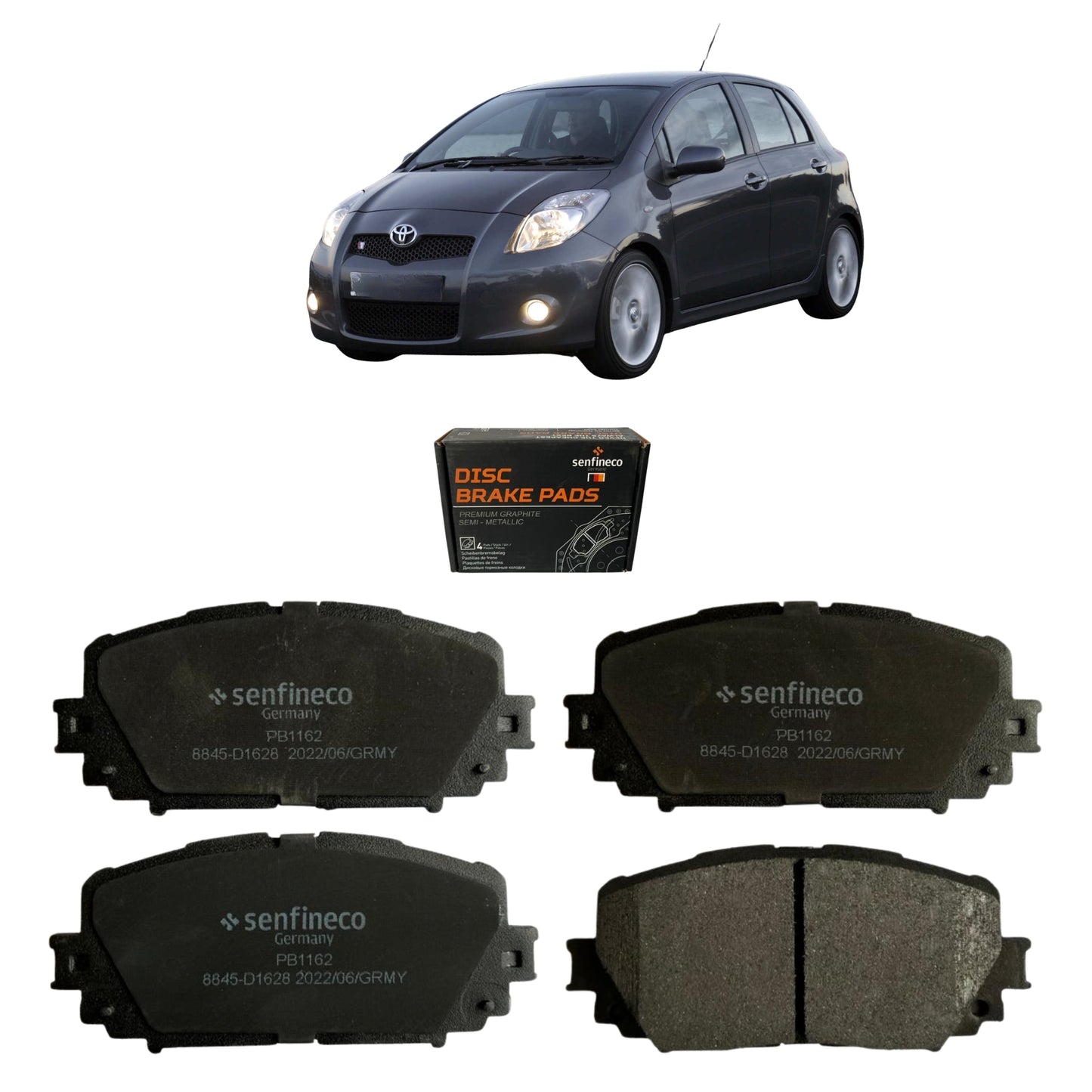 Pastillas de Freno Delanteras Toyota Yaris SE 1.8 2006-2010 Senfineco (ITAL 1304)