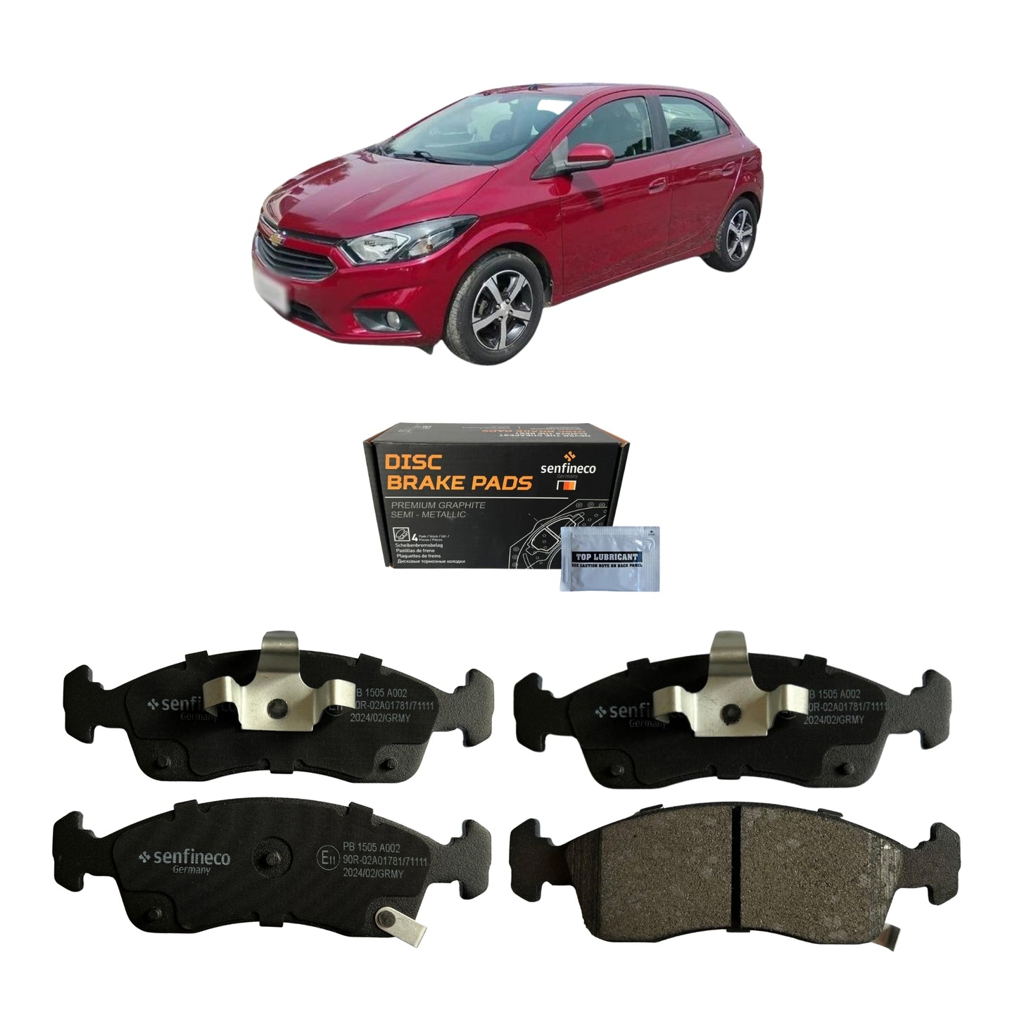 Pastillas de Freno Delanteras Chevrolet Onix 1.4 2017-2020 Senfineco (ITAL 1333)